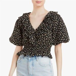 WAYF Floral Crop Top